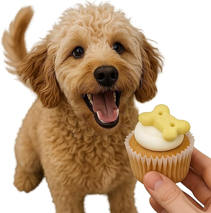 Puppin Mini Cupcake Dog Treat - 6 Pack, Quality Baked Goods for Your Furry Friends, Natural, Soft Cake, Pet Reward, Party Snack