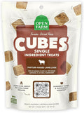 Open Farm Cubes, Freeze-Dried Raw, Single Ingredient Dog Treats, Lamb Liver, 3oz Pouch