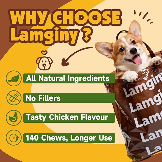 Mushroom Chews for Dogs, Turkey Tail Mushroom for Dogs, Immune Health, Digestive, Skin, Energy, Joint Support, 13 Organic Mushroom Complex with Shiitake, Maitake, Reishi, Lion's Mane, 140 Chews