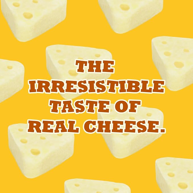 8.15oz Cheese Dog Treats with Taurine, Prebiotic & Vitamin E - Natural Dog Treats for Small, Medium & Large Dogs - Grain Free, Soft and Chewy for Digestion & Immune Support