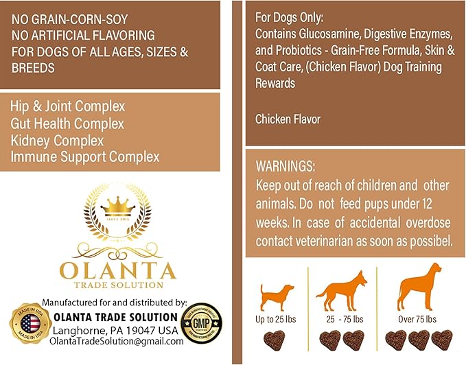 Dog Wellness Chews 11-in-1 – Glucosamine & Probiotics | Dog Multivitamin Pills – Joint & Skin Support 1 Bottle 60 Soft Chews