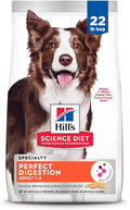 Hill's Science Diet Adult 1-6 Perfect Digestion Dry Dog Food, Salmon, Whole Oats, & Brown Rice, 22 lb. Bag