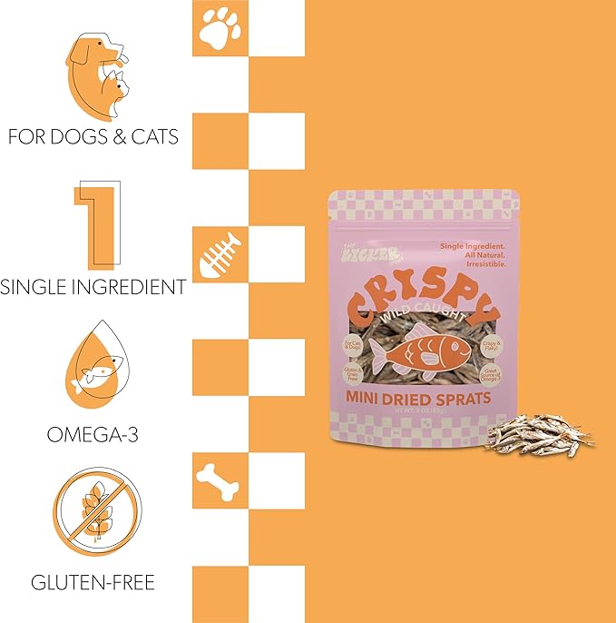DTS5003A-3SET Gluten and Grain-Free Omega-3 Single Ingredient Crunch Dried Fish Chews and Treats for Dogs, Natural, Gluten & Grain Free, Healthy Training Treats, Variety 3 Pack