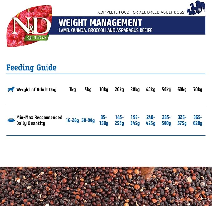 Farmina N&D Dog Dry Quinoa Weight Management Lamb 15.4 Pounds