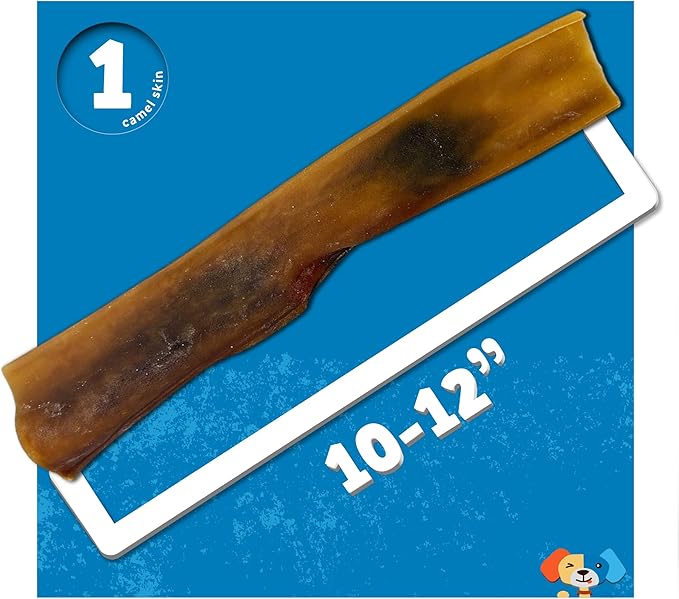 Jack&Pup Camel Skin Dog Chews for Aggressive Chewers Large - 6 ct – Hypoallergenic Collagen Sticks, Rawhide Free Single-Ingredient Collagen Chew Treats for Sensitive Stomach Dogs, Long Lasting Chews