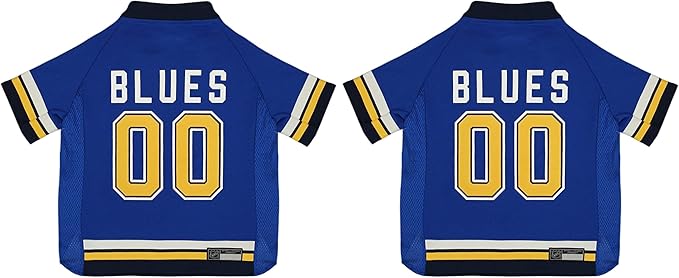 Pets First NHL St.Louis Blues Jersey for Dogs & Cats, Medium. - Let Your Pet Be A Real NHL Fan! (Pack of 2)