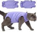 LIANZIMAU Cat Recovery Suit Female Cat Onesie After Surgery Spay Neuter Cone Alternative Breathable Post Surgery Recovery Suit Soft Cotton Adjustable Abdominal Bodysuit Kitten Healing