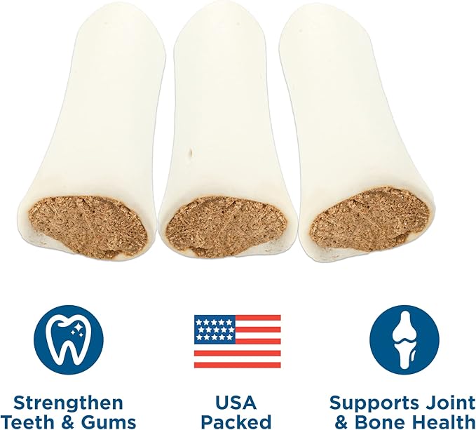 Best Bully Sticks 5-6 Inch Bully Filled Shin Bones for Dogs - 5 Count (Pack of 1) - Easily Digestible, Long-Lasting, Refillable Treat
