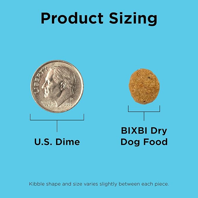 BIXBI Liberty Grain-Free Dry Dog Food, Beef Recipe – Fresh Meat, High Protein, No Meat Meals – USA Made, 22 lbs