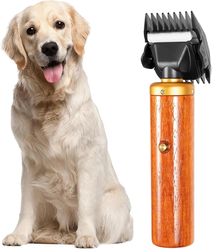 55W Dog Clippers for Grooming, Sheep Shears Professional Dog Grooming Clippers with 2 Blades Dual-Sided Guide Combs Low-Noise Pet Clippers for Goats Alpacas Large Dogs Angora Rabbits
