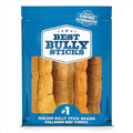 Best Bully Sticks Peanut Butter Beef Cheek Treats - Large 4 Count (Pack of 1) - All-Natural, Collagen-Rich, Rawhide Alternative