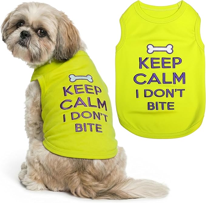 Parisian Pet Dog Shirt – 100% Cotton Shirts for Medium Dogs – Sleeveless Puppy Vest – Lightweight and Breathable Pet Apparel – Pullover Summer Dog Clothes - Stretchy Funny T Shirts for Dogs