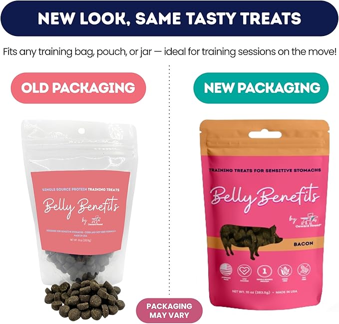 Onward Hound Training Treats for Dogs - Soft Bison - Low Calorie Dog Training Treats for Sensitive Stomachs with Single Source Premium Protein, Corn Free, & Soy Free Formula - 10 oz