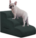 Mesa Lemon Dog Stairs Steps for High Bed, 3 Steps Pet Steps for Small Dogs Non-Slip Removable Washable Cover Ramp for Indoor Outdoor Car Couch Sofa, Dark Gray