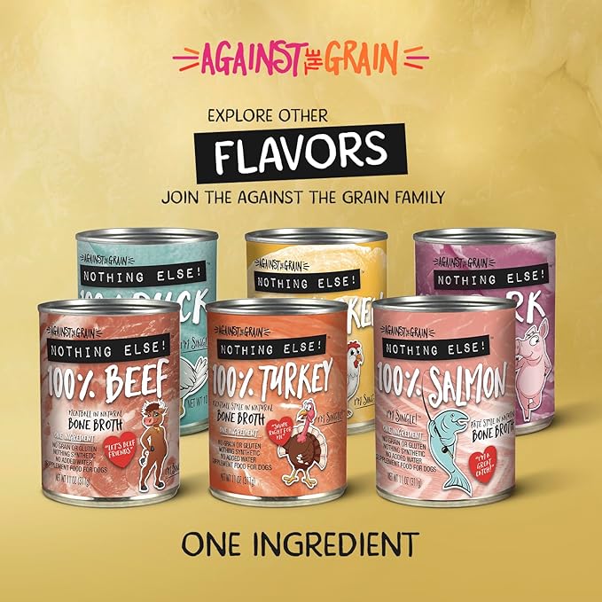 Evanger's Against The Grain Nothing Else! 100% Chicken Dog Food – 12 Count, 11 oz Each – Single-Ingredient Loaf Texture in Natural Bone Broth – Wet Dog Food – Grain & Gluten Free