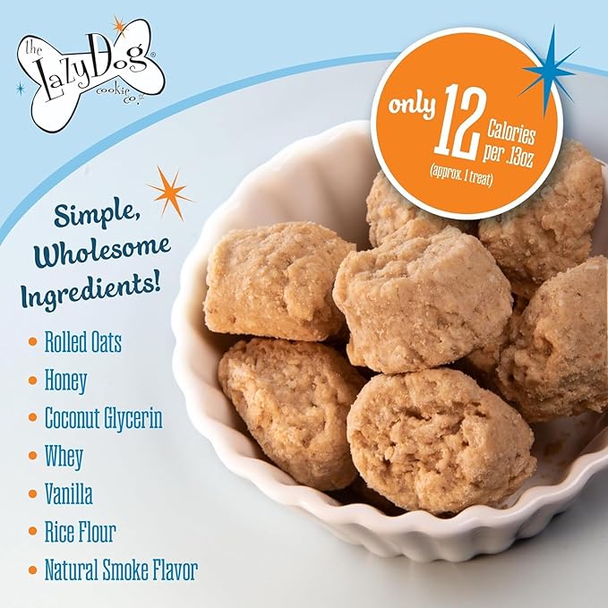 The Lazy Dog Cookie Co. Soft Dog Treats, Mutt Mallows Roasted Vanilla, for Small, Medium and Large Dogs, Wheat-Free, Baked in The USA, 5 oz. (Pack of 3) Vanilla