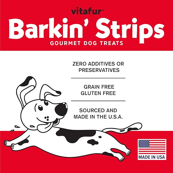 Barkin Burger Strips Made of only Beef Jerky Grain-Free Dog Treats 12 oz Pack - Premium One-Ingredient, All-Natural, Low-Fat, Lean Protein Jerky Treats for Dogs and Breeds