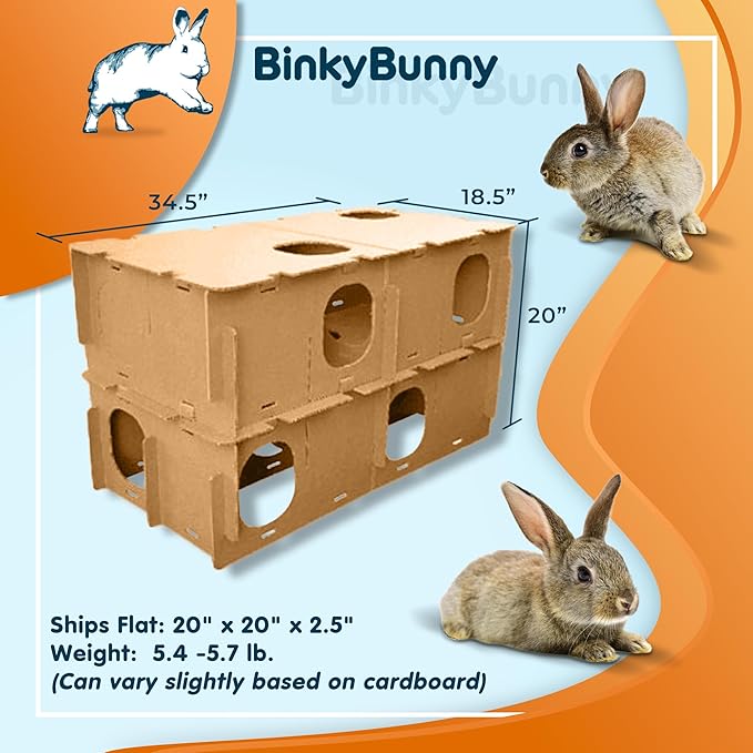 BINKYBUNNY Maze Haven - Rabbit Houses, Bunny Toys, Guinea Pig Castle, Chinchilla Playhouse