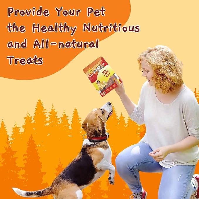Jungle Calling Triple Flavor Rolls Dog Treats, Made with Real Chicken Duck Beef Meat, Rawhide Free Dogs Snacks,Healthy, Easily Digestible, and High Protein Treat, 10.6 oz