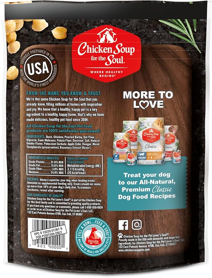 Chicken Soup for the Soul All Natural Premium Savory Sticks Soft & Chewy Dog Treats, Real Duck First Ingredient, No By-Products, Artificial Colors, Flavors or Preservatives, Duck, 4.5oz