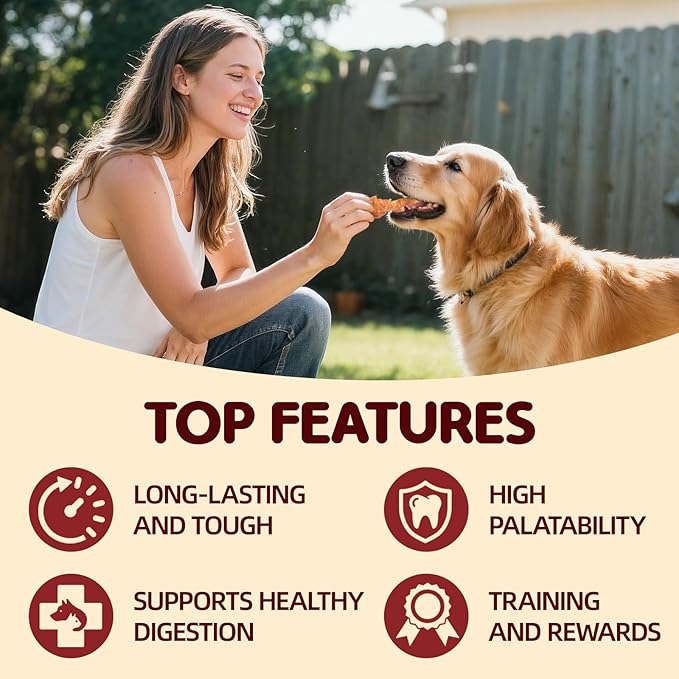 TailParty Turkey Tendons for Dogs with Fish Oil & Taurine: All Natural Dental Chews & Training Treats for Large Dogs, Long Lasting Snack for Health-Conscious Pet Owners(Bone, 1 lb)