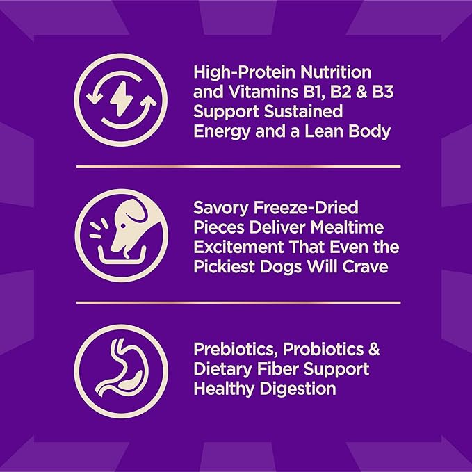 Wellness CORE+ Dry Dog Food with Freeze Dried Pieces, Wholesome Grains, High Protein, Natural, Ocean Whitefish & Herring Recipe, (18-Pound Bag)
