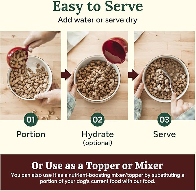 360 Pet Nutrition Freeze-Dried Raw Dog Food – Beef Recipe with Liver & Organs, High Protein with Omega-3s, Fruits, Veggies & Superfoods, Grain-Free, No Fillers, 1 lb – Made in USA