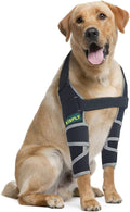 Dog Front Leg Brace for Dogs, Supports Elbow & Shoulder Joints, Helps Reduce Hygroma, Calluses & Pressure Sores, Anti-Licking Reflective Design, Both Legs, Size XS