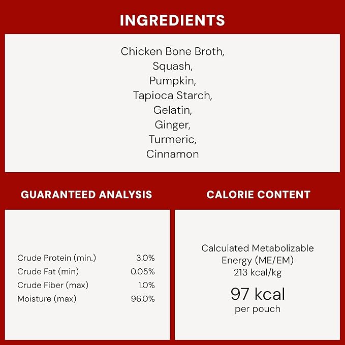 Stella & Chewy's Premium Cage-Free Chicken Bone Broth for Dogs - Joint & Gut Health Support Liquid Food Topper with Collagen & Turmeric, 16 Fl Oz Resealable Pouch (Pack of 6)