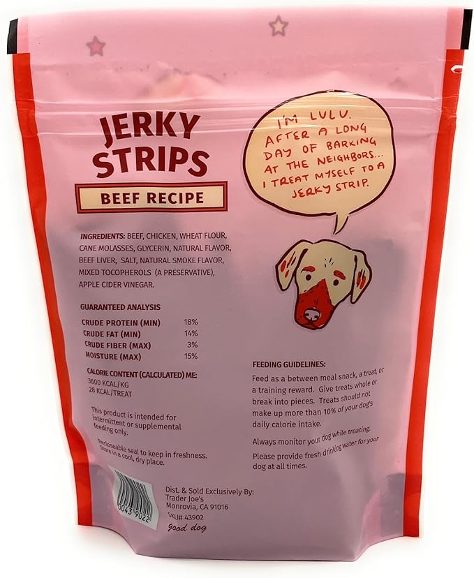 Jerky Strips Beef Recipe Dog Treats 6 oz (170g) – Pack of 2
