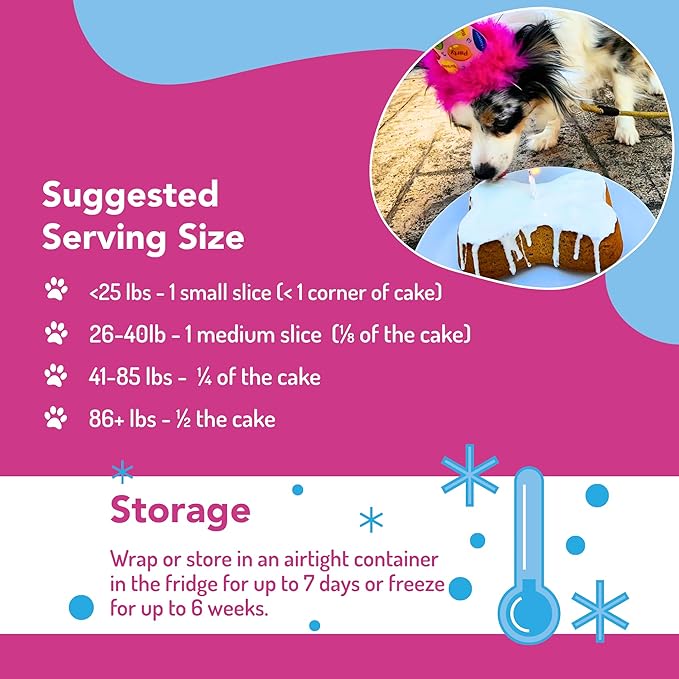 Puppy Cake Dog Birthday Cake Kit – Complete Cake Mix, Icing Mix, Candle, and Silicone Pan - Pumpkin Flavor – Bake or Microwave – Perfect for Celebrating Your Dog’s Special Day – Made in USA