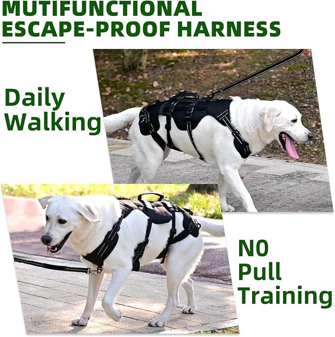 PUPTECK Dog Lift Harness for Medium Large Sized Dog, Rehabilitation Sling for Hind Leg Support, Multifunctional Mobility Assistance Harness for Old, Disabled, Joint Injuries, Paralysis Dogs