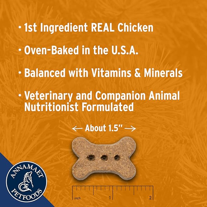 Annamaet Grain-Free Salcha Dog Treats Poulet Formula with Chicken & Duck, 7-oz Bag