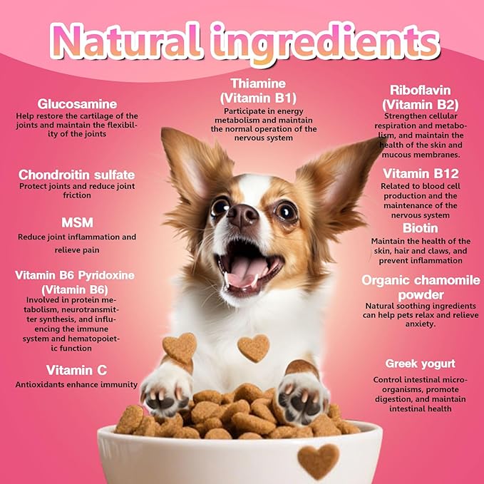 Multivitamin Chews for Dogs - Dog Vitamins with Probiotics, Glucosamine & Digestive Enzymes, Supports Joint Health, Immune System & Gut for Senior & Puppy,Chicken Flavor, 30Ct (ND-015)