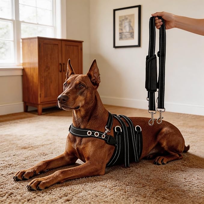 CWV Adjustable Male Dog Lift Harness for Large Dogs, Soft and Portable Dog Dling for Large Dogs Hind Leg Support, Help em up Harness for Senior, Injured, Disabled and After Surgery Dogs, Small