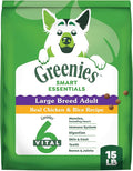 Greenies Smart Essentials Large Breed Adult High Protein Dry Dog Food Real Chicken & Rice Recipe, 15 lb. Bag