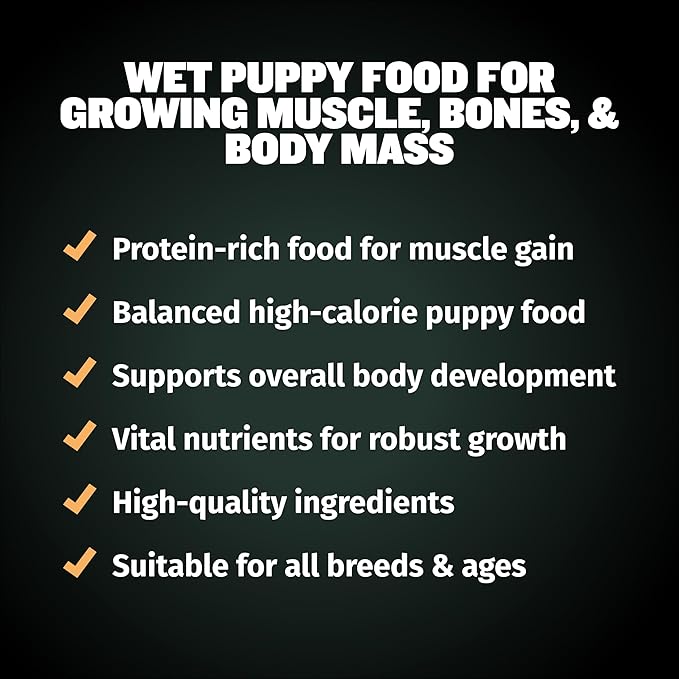 Bully Max Wet Puppy Food - Instant Fresh Dehydrated High Protein Soft Dog Food with Chicken - Healthy Growth for Small & Large Breed Puppies - 6 Dry Dog Food Pounds (Makes 16.5 lbs. of Wet Food)