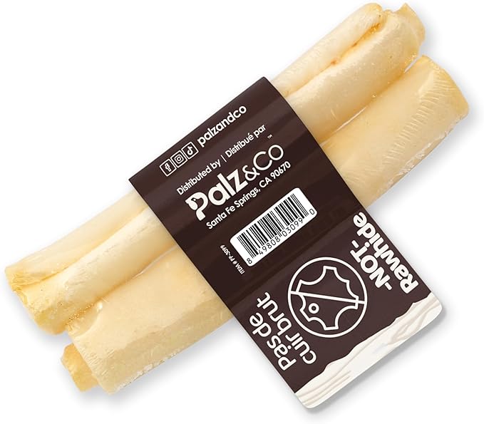 Palz&Co Moodog Beef Corium Collagen Roll 5" Oat Flavor with Pre/Pro-Biotics, 2 Pack - 100% Natural Dog Treat, Supports Gut Health, Made in USA, Crunchy & Chewy
