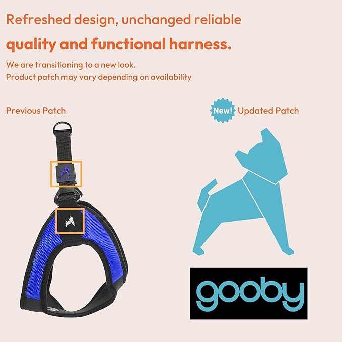 Gooby Escape Free Easy Fit Harness - Turquoise, Large - No Pull Step-in Patented Small Dog Harness with Quick Release Buckle - Perfect On The Go No Pull Harness for Small Dogs or Medium Dog Harness