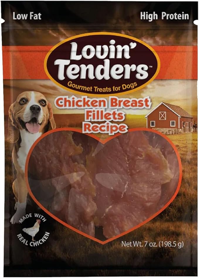 Lovin Tenders Chicken Breast Fillets Dog Treats (2 Pack - 7 oz per Pack)