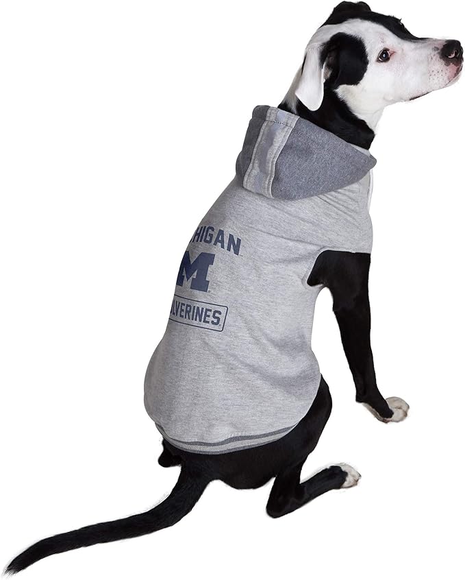 Littlearth NCAA Unisex NCAA Pet Hooded Crewneck with Team Logo and Name