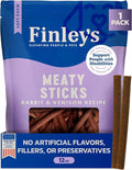 Finley's Rabbit & Venison Meaty Sticks, Limited Ingredient Chicken-Free Dog Treats with Real Meat, 12oz, 1 Pack