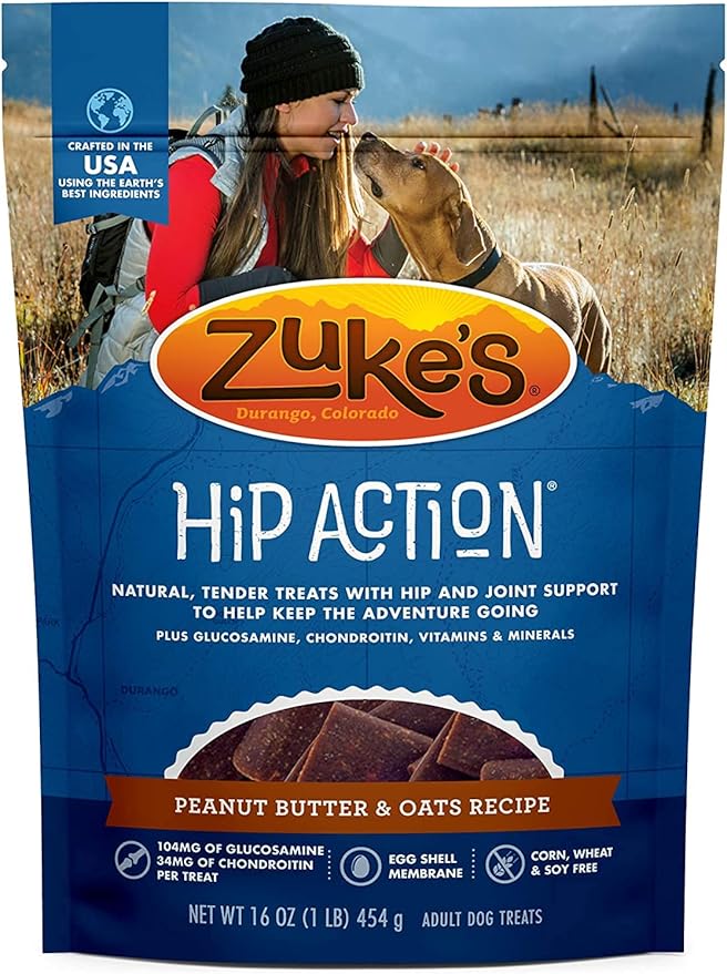 Zukes Hip Action Natural Dog Treats, 1 lb.
