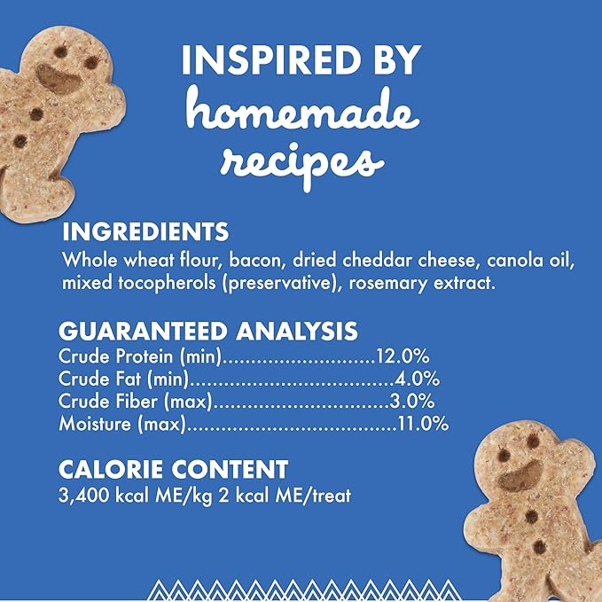 Buddy Biscuits Cloud Star 8 oz. Box Teeny Crunchy Dog Treats Made with Bacon & Cheese (Pack of 2)