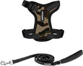 Best Pet Supplies Voyager Step-in Lock Pet Harness w Reflective Pet Leash Combo Set with Neoprene Handle 5ft - Supports Small, Medium and Large Breed Puppies/Cats - Army/Black Trim, XXS