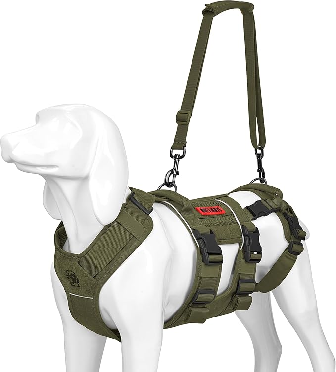 OneTigris Breathable Dog Lift Harness for Medium Sized Dogs, Dog Sing for Large Dogs Hind Leg Support, Hip Support Brace Front Leg Vrace (Green, X-Large)