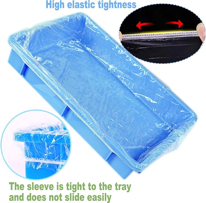 50Pcs Large Rabbit Cage Liner Disposable Bunny Cage Liner Bag 34'' X 22''- Clear Elastic Pet Toilet Film Small Animal Tray Covers for Bunnies Ferrets Chinchillas Birds - Leak Proof & No Mess