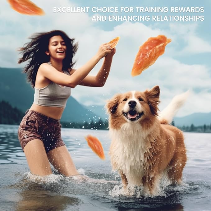 Dog Treats Chicken Jerky Tenders, Healthy Human Grade Chicken w/Taurine Rawhide-Free Grain-Free, High Protein Training Reward Treats Snacks for Small Medium Large Breed, 12 Counts, 10.6 oz