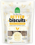 Open Farm Better Biscuits, Oven Baked Dog Treats with Probiotics, Chicken & Oatmeal Recipe, 8oz Pouch