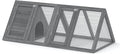 GOJOOASIS Chicken Coop for 2 Chickens Small Rabbit Hutch Quail Coop Wooden Bunny Cages Outdoor Chicken House w/Ventilating Wire (Grey)